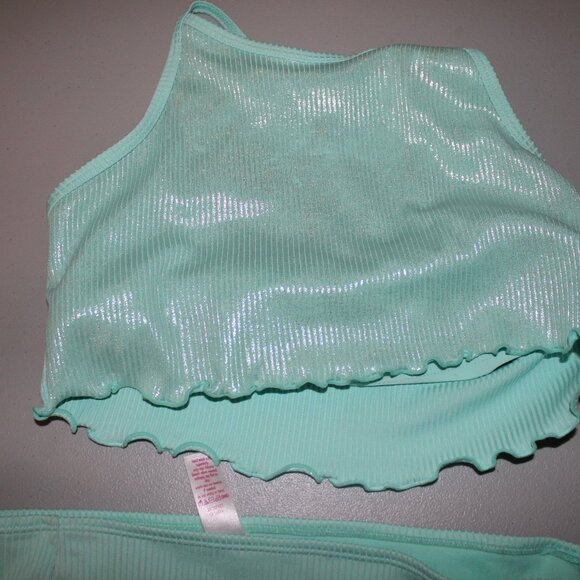 Blue 2 Pcs Justice Bikini Swsimsuit Size 14 - Picture 2 of 10